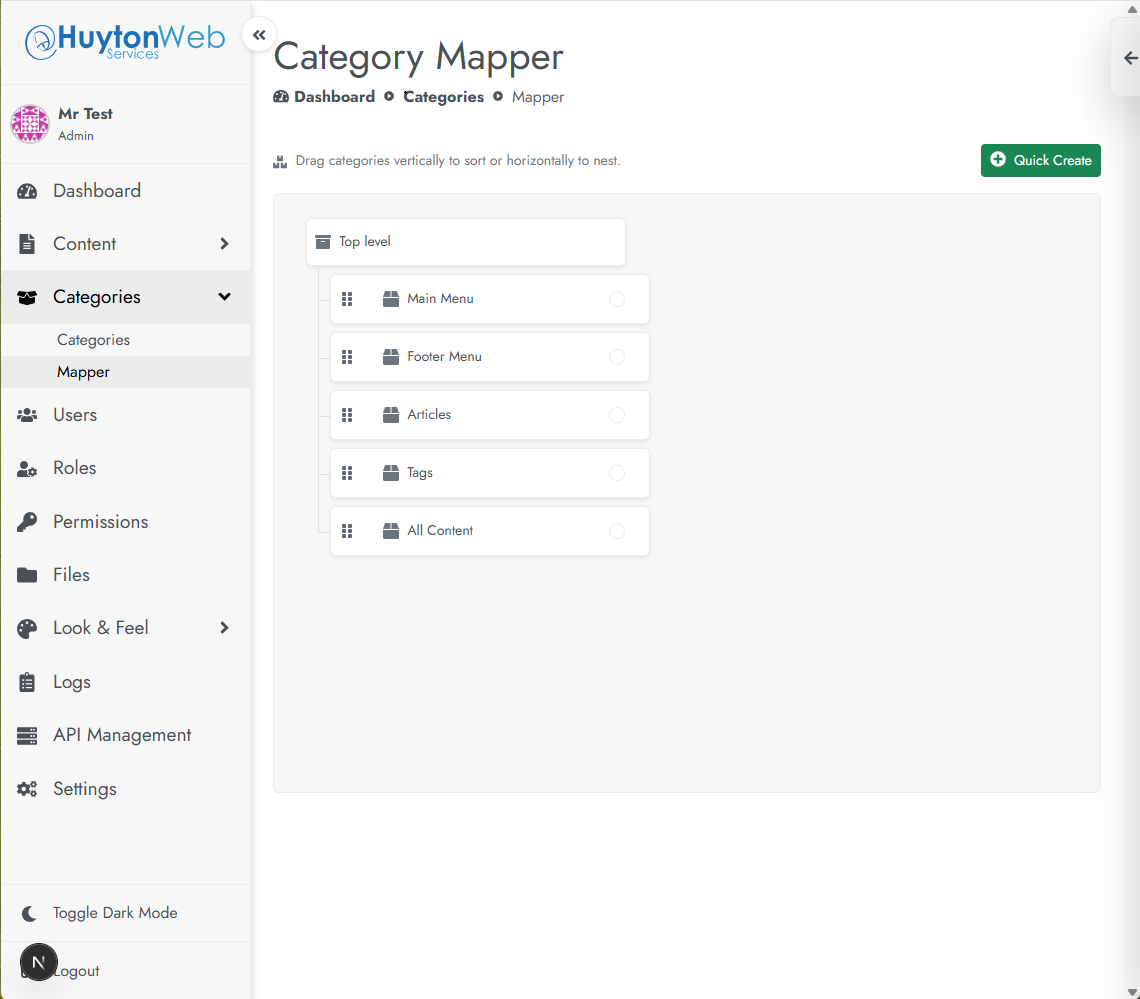 Sowing the category mapper