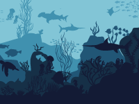 Vector mage of the ocean